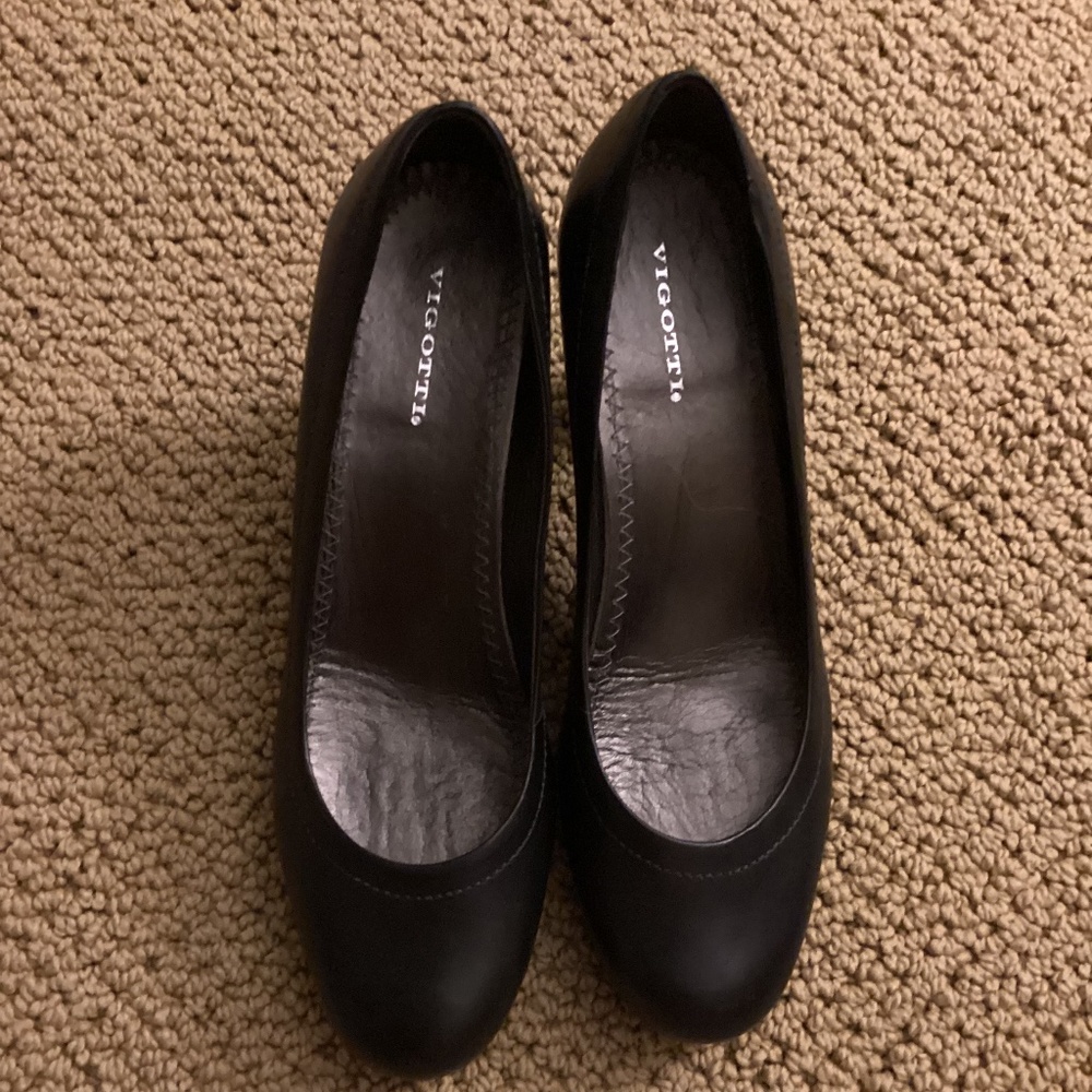 Black Leather Heels